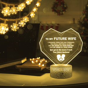 Heart Led Light - Family - To My Future Wife - Love You To The Moon & Back - Glca25008