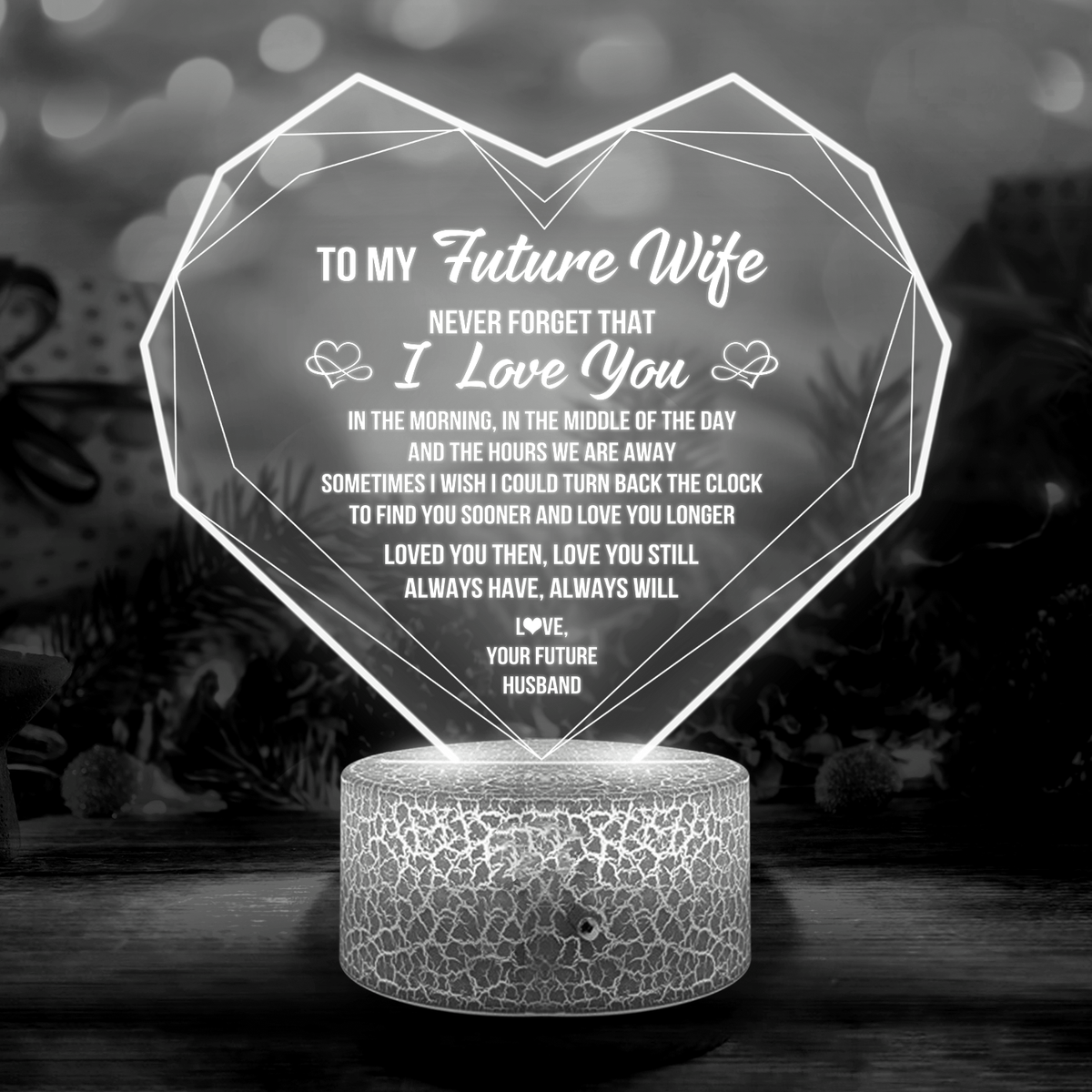 Heart Led Light - Family - To My Future Wife - Sometimes I Wish I Could Turn Back The Clock - Glca25006
