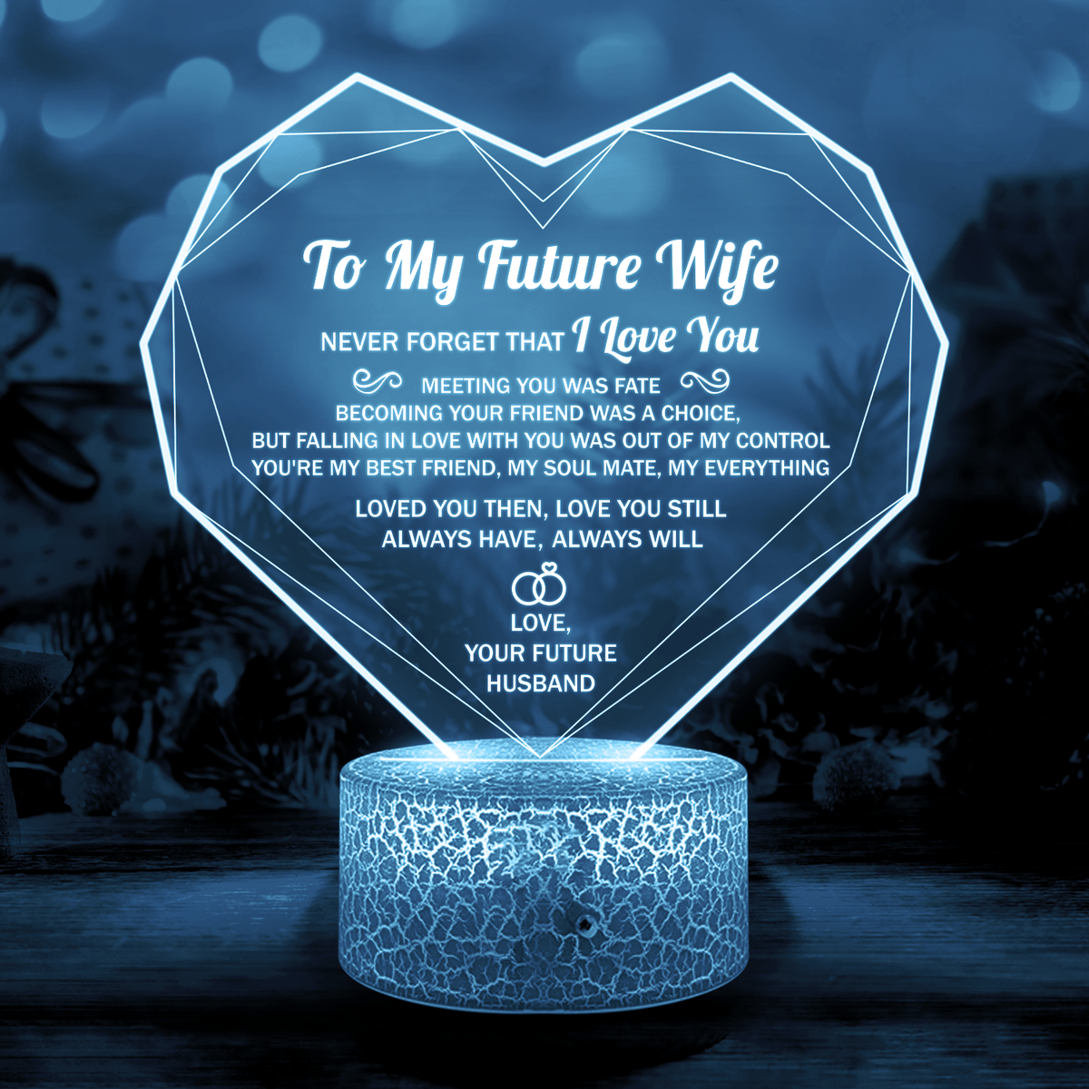Heart Led Light - Family - To My Future Wife - You're My Best Friend, My Soulmate, My Everything - Glca25007