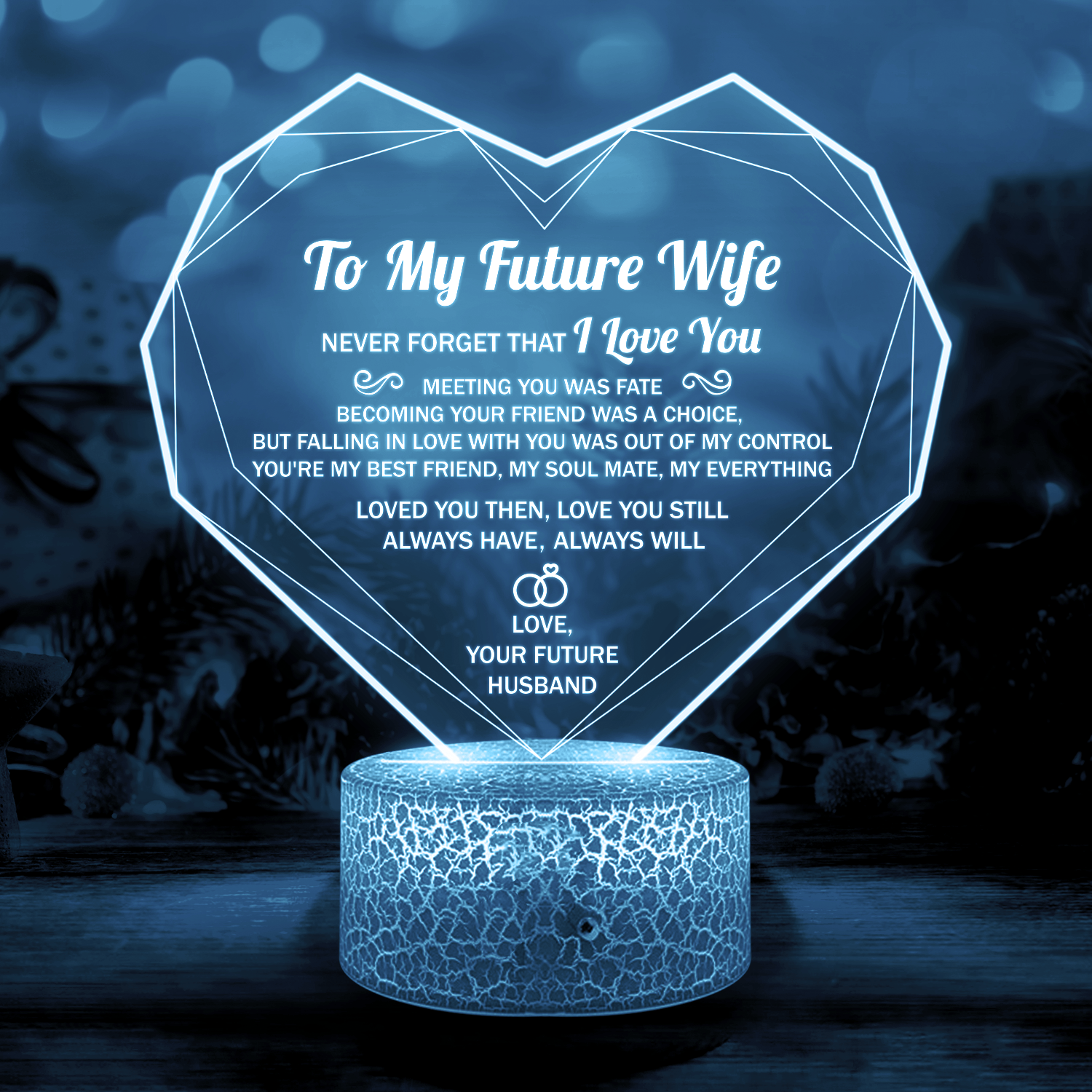 Heart Led Light - Family - To My Future Wife - You're My Best Friend, My Soulmate, My Everything - Glca25007
