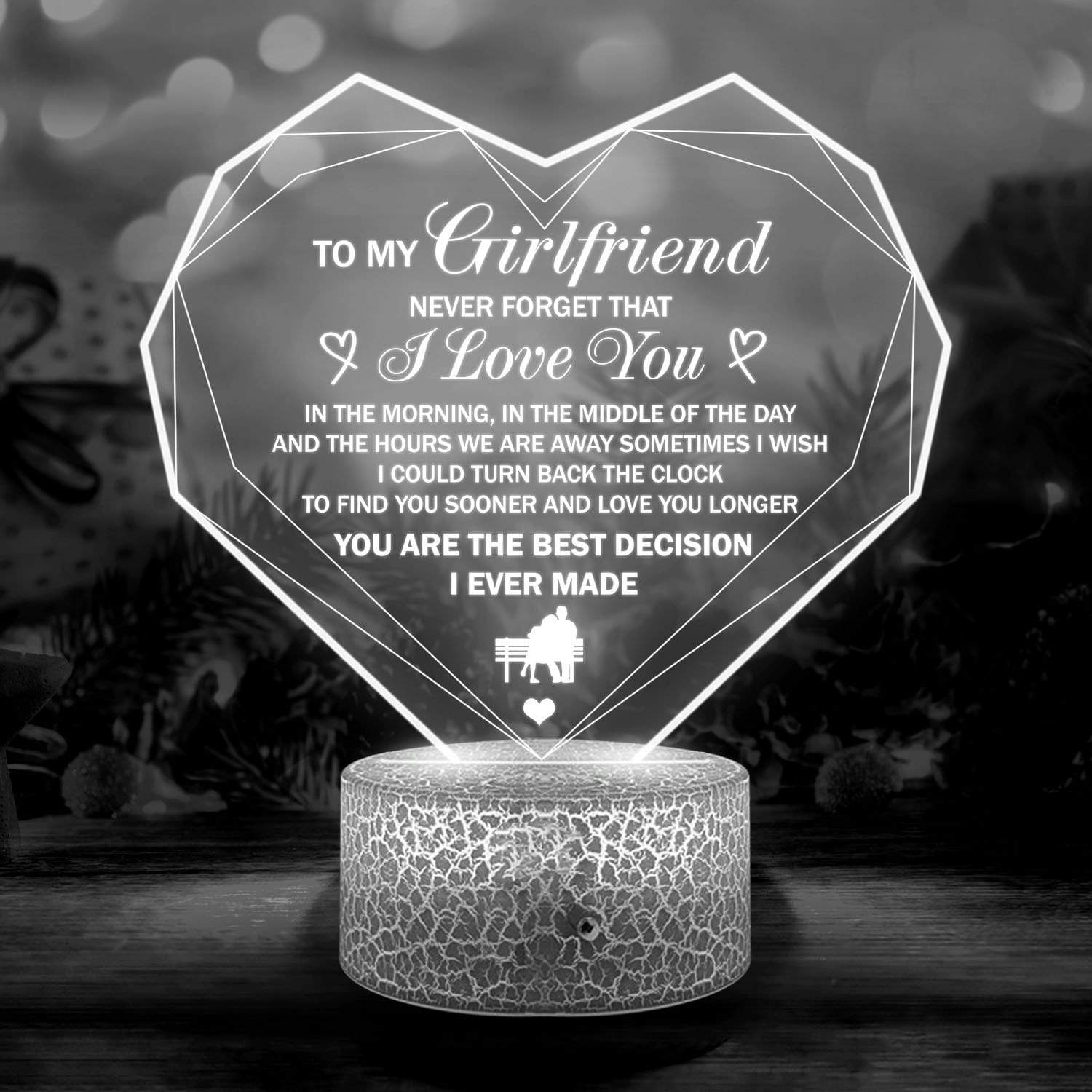 Personalized Heart LED Light for Girlfriend - Christmas Gift – Wrapsify
