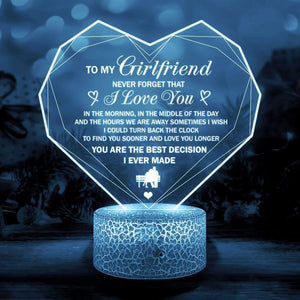 Heart Led Light - Family - To My Girlfriend - Never Forget That I Love You - Glca13006