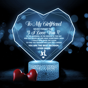 Heart Led Light - Family - To My Girlfriend - You Are The Best Decision I Ever Made - Glca13033