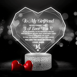 Heart Led Light - Family - To My Girlfriend - You Are The Best Decision I Ever Made - Glca13033
