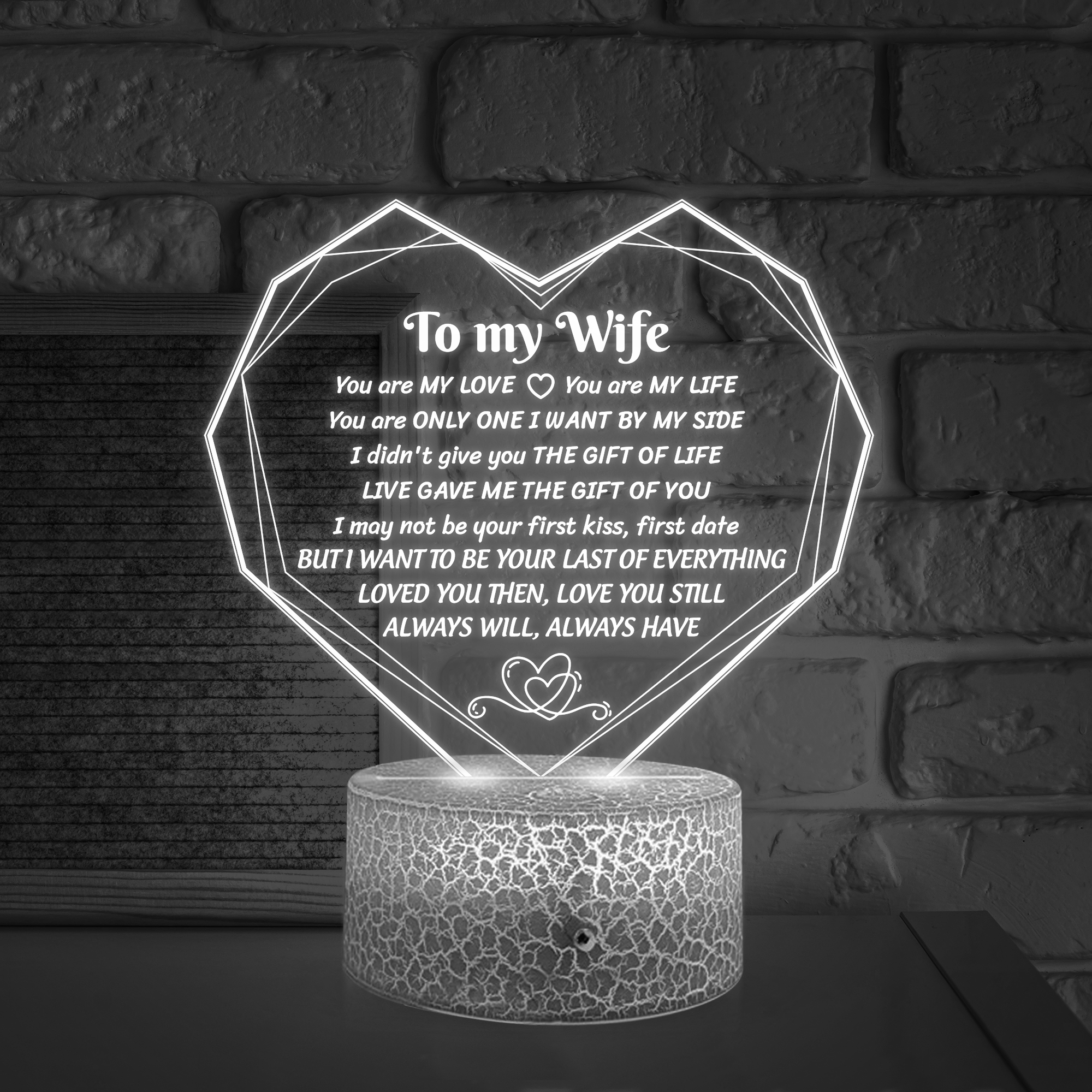 kilometer lag Natur Heart Led Light - Family - To My Wife - Loved You Then, Love You Still -  Wrapsify