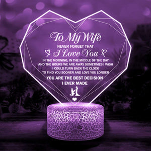 Heart Led Light - Family - To My Wife - Never Forget That I Love You - Glca15002