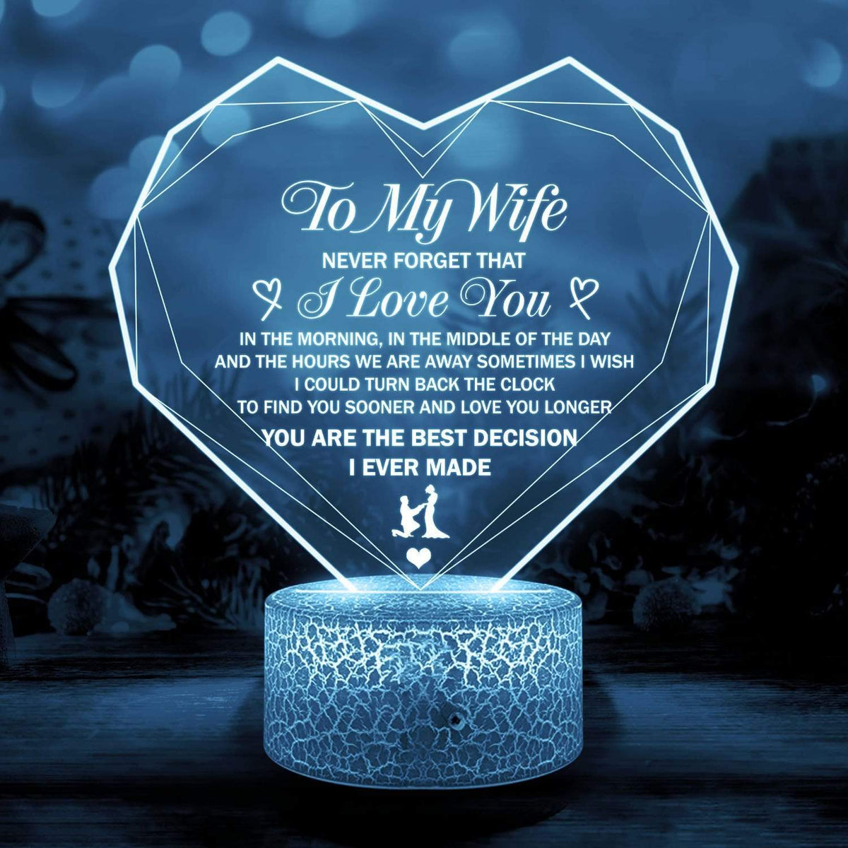 Heart Led Light - Family - To My Wife - Never Forget That I Love You - Glca15002