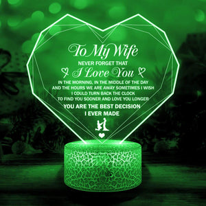 Heart Led Light - Family - To My Wife - Never Forget That I Love You - Glca15002