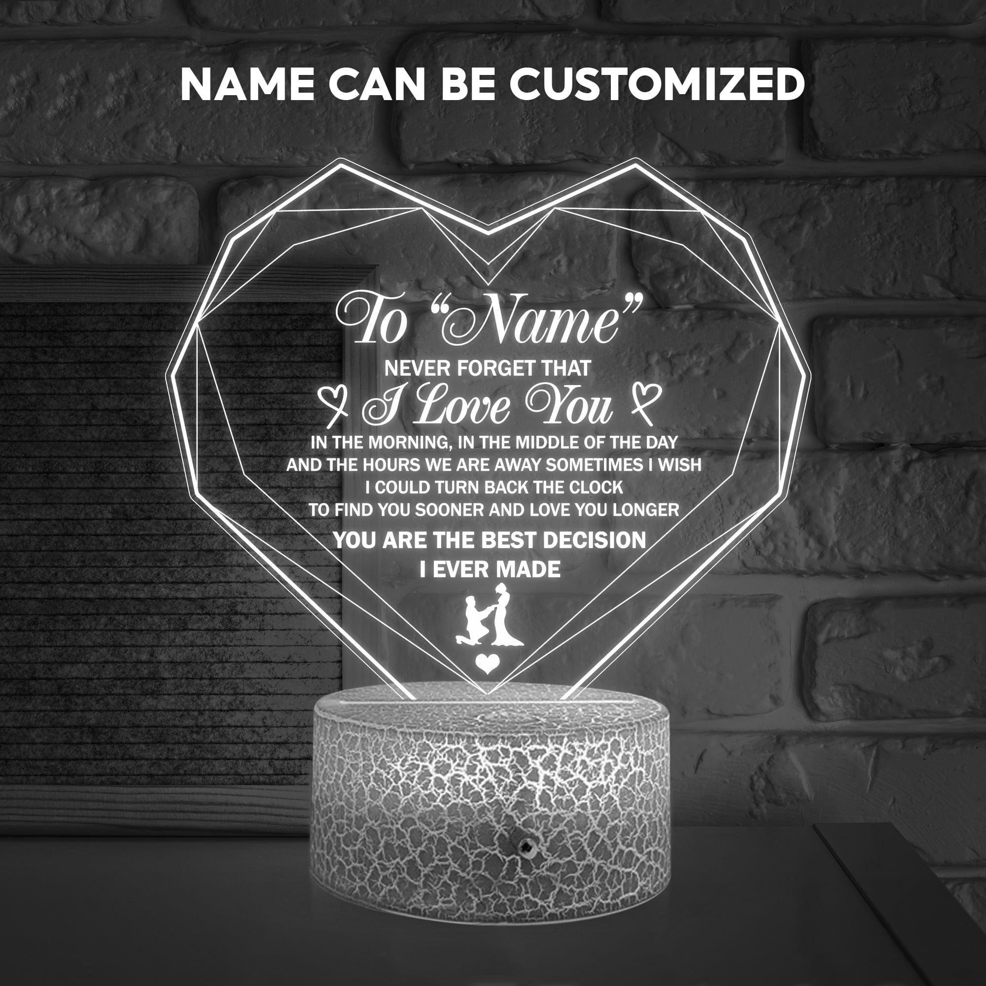 Heart Led Light - Family - To My Wife - Never Forget That I Love You - Glca15002