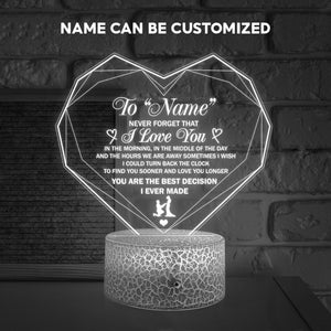 Heart Led Light - Family - To My Wife - Never Forget That I Love You - Glca15002