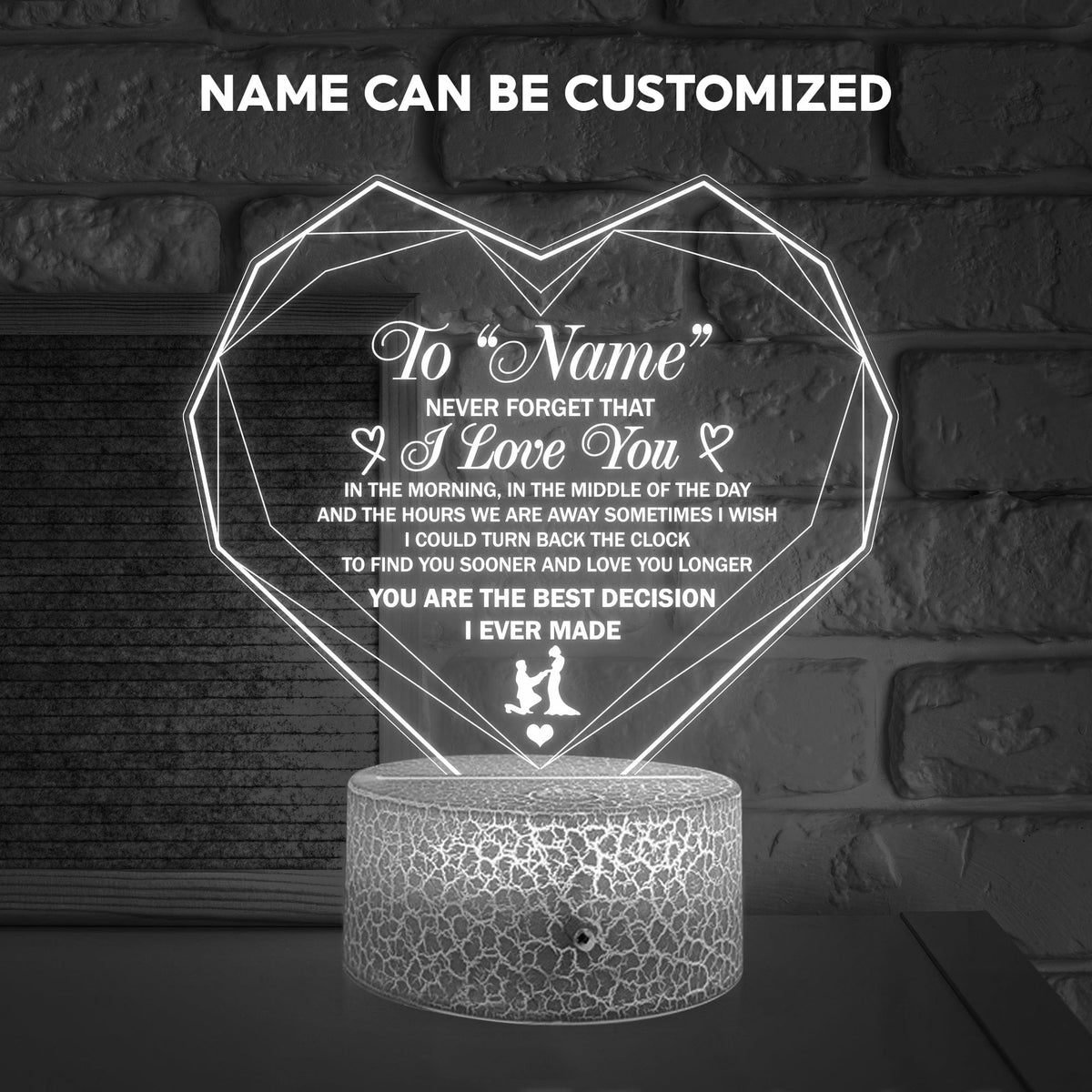 Heart Led Light - Family - To My Wife - Never Forget That I Love You - Glca15002