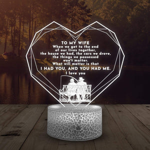 Heart Led Light - Fishing - To My Wife - When We Get To The End Together - Glca15001