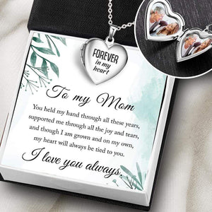 Heart Locket Necklace - Family - To My Mom - Forever In My Heart - Gnzm19022