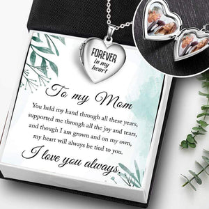 Heart Locket Necklace - Family - To My Mom - Forever In My Heart - Gnzm19022