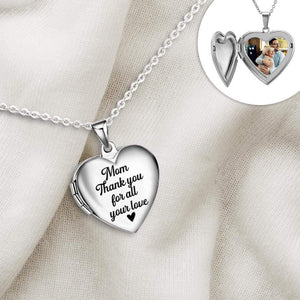 Heart Locket Necklace - Family - To My Mom - I Love You So Much - Gnzm19006