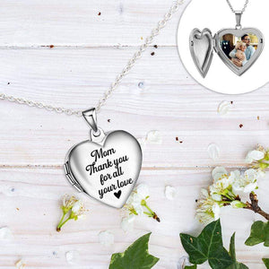 Heart Locket Necklace - Family - To My Mom - I Love You So Much - Gnzm19006