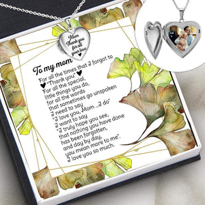Heart Locket Necklace - Family - To My Mom - I Love You So Much - Gnzm19006