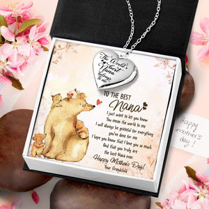 Heart Locket Necklace - Family - To My Nana - Happy Mother's Day - Gnzm21003