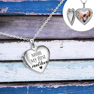 Heart Locket Necklace - Fishing - To My Mom - From Daughter - Everything I Am You Helped Me To Be - Gnzm21002