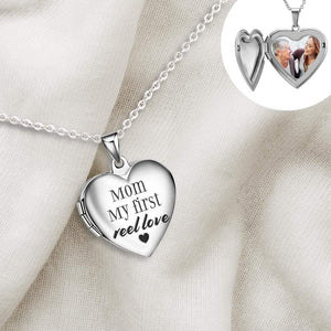 Heart Locket Necklace - Fishing - To My Mom - From Daughter - Everything I Am You Helped Me To Be - Gnzm21002