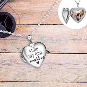 Heart Locket Necklace - Fishing - To My Mom - From Son - Everything I Am You Helped Me To Be - Gnzm21003