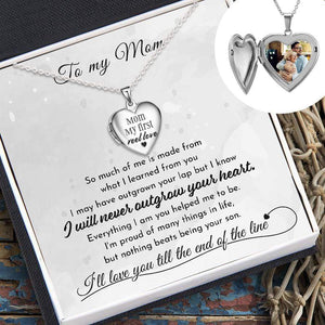 Heart Locket Necklace - Fishing - To My Mom - From Son - Everything I Am You Helped Me To Be - Gnzm21003