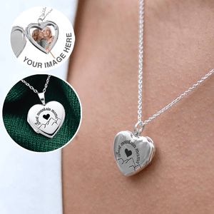 Heart Locket Necklace - Hiking - To My Mom - The Best Mountain Mom - Gnzm19026