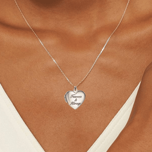 Heart Locket Necklace - Wedding - To My Future Wife - Love You, Respect You, Support You - Gnzm25001
