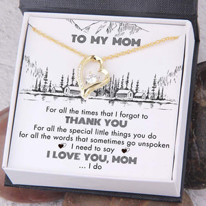 Heart Necklace - Fishing - To My Mom - Thank You For All The Special Little Things You Do - Gnr19025