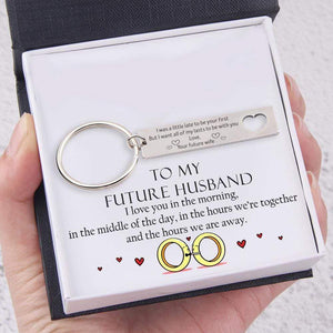 Heart Necklace & Keychain Gift Set - To My Future Husband, All Of My Lasts To Be With You - Gnc24018