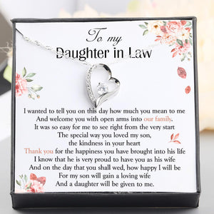 Heart Necklace - To My Daughter-In-Law - Thank You For The Happiness - Gnr17007