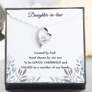 Heart Necklace - To My Daughter-In-Law - Valued As A Member Of Our Family - Gnr17011