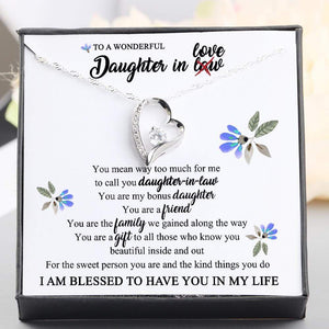 Heart Necklace - To My Daughter-In-Law - You Are My Bonus Daughter - Gnr17006