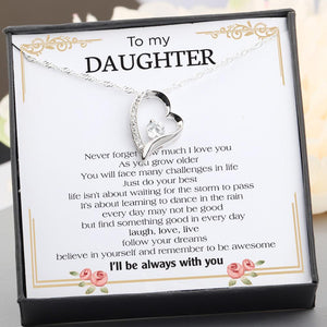 Heart Necklace - To My Daughter - Never Forget How Much I Love You - Gnr17008