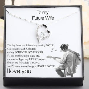 Heart Necklace - To My Future Wife - You Are My Favorite Song - Gnr25015