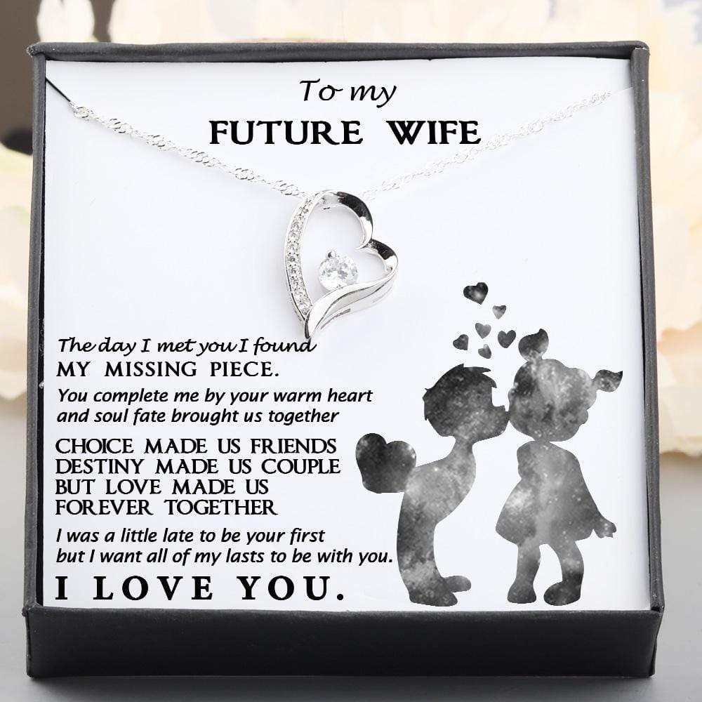 Heart Necklace - To My Future Wife - You Complete Me By Your Warm Heart - Gnr25005