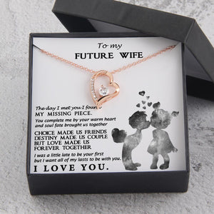 Heart Necklace - To My Future Wife - You Complete Me By Your Warm Heart - Gnr25005