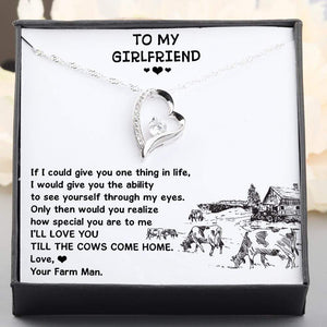 Heart Necklace - To My Girlfriend - I'll Love You Till The Cows Come Home - Gnr13017