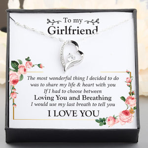 Heart Necklace - To My Girlfriend - The Most Wonderful Thing I Decided - Gnr13010