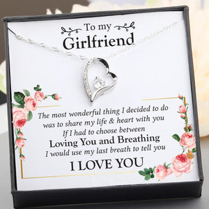 Heart Necklace - To My Girlfriend - The Most Wonderful Thing I Decided - Gnr13010
