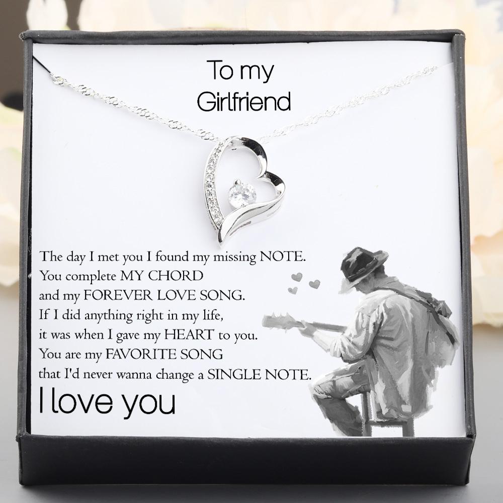 Necklace Heart Pendant Valentines Gift for Her, Girlfriend, Special Bond  Message