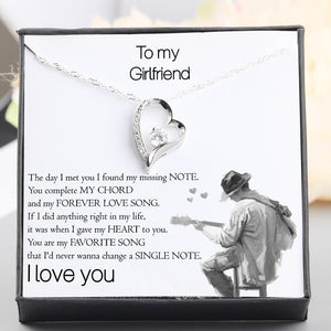 Heart Necklace - To My Girlfriend - You Are My Favorite Song - Gnr13013