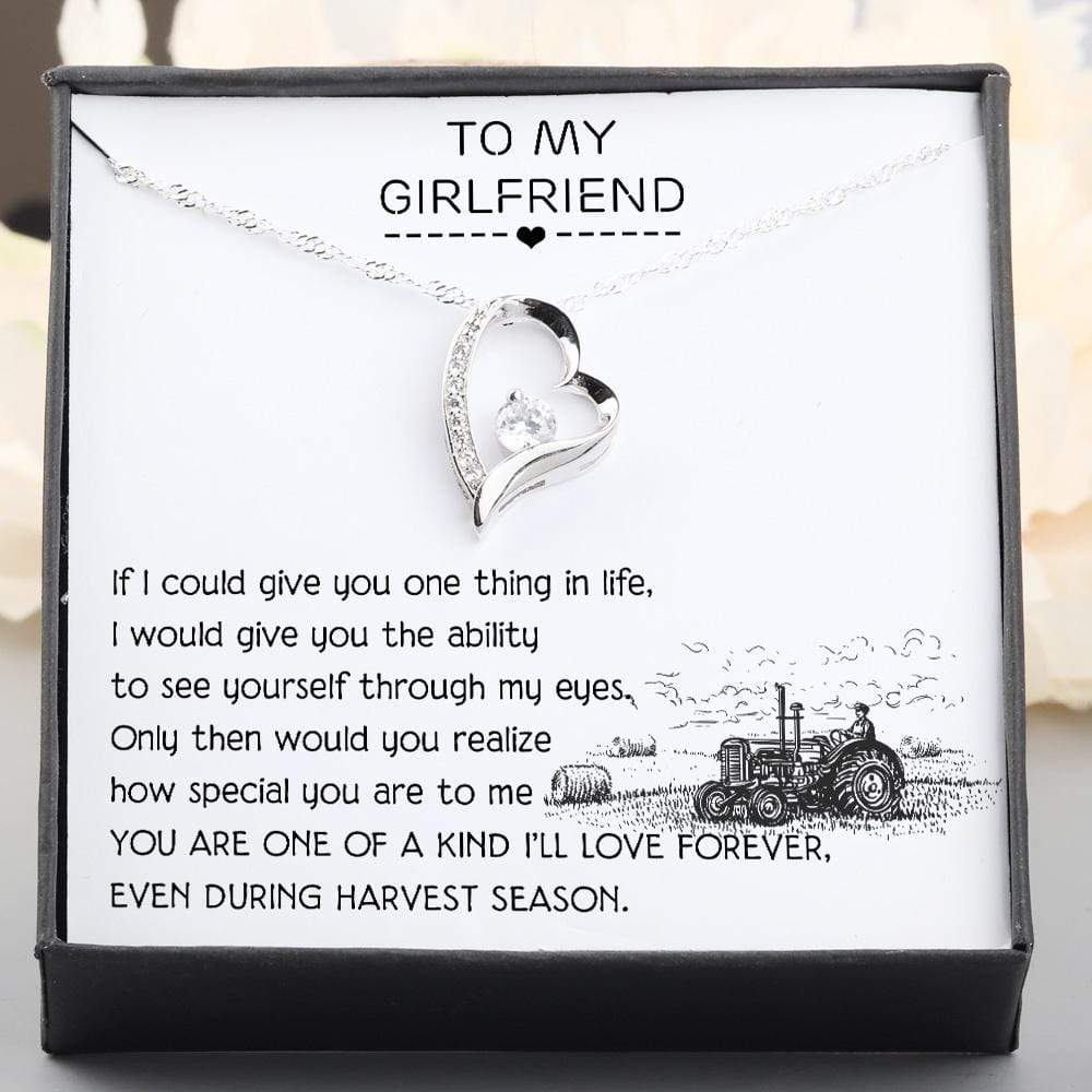 Heart Necklace - To My Girlfriend - You Are One Of A Kind I'll Love Forever, Even During Harvest Season - Gnr13016
