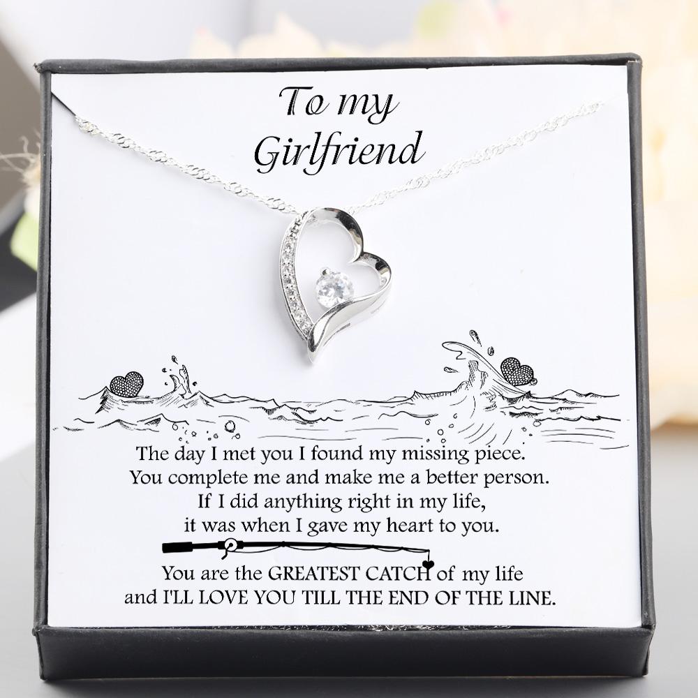 To My Girlfriend Joined Hearts Necklace Jewelry, Girlfriend Gifts For  Girlfriend On Birthday Anniversary Valentines Day With Message Card. -  Sayings into Things