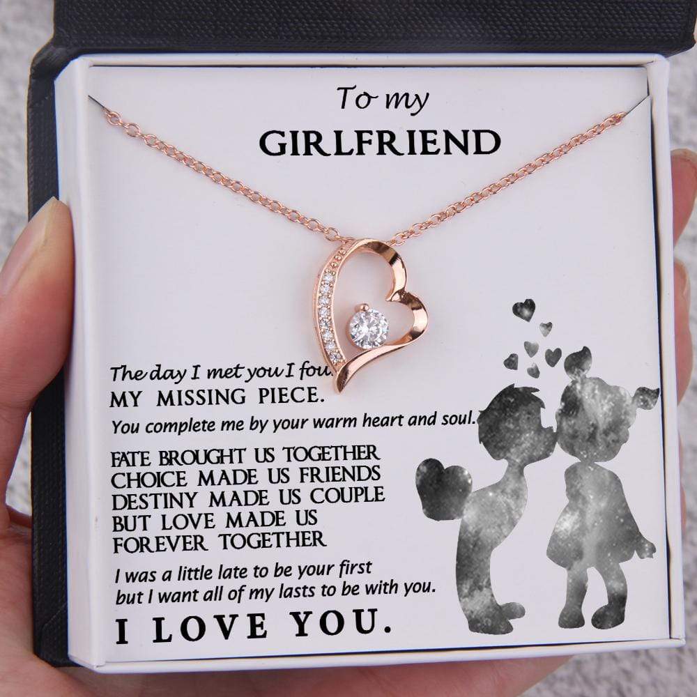 Heart Necklace - To My Girlfriend - You Complete Me By Your Warm Heart - Gnr13005