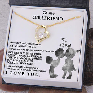 Heart Necklace - To My Girlfriend - You Complete Me By Your Warm Heart - Gnr13005