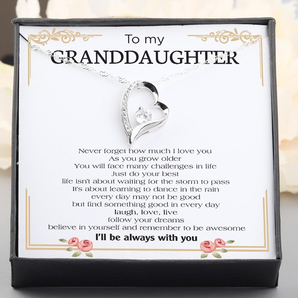 Heart Necklace - To My Granddaughter - Never Forget How Much I Love You - Gnr23002