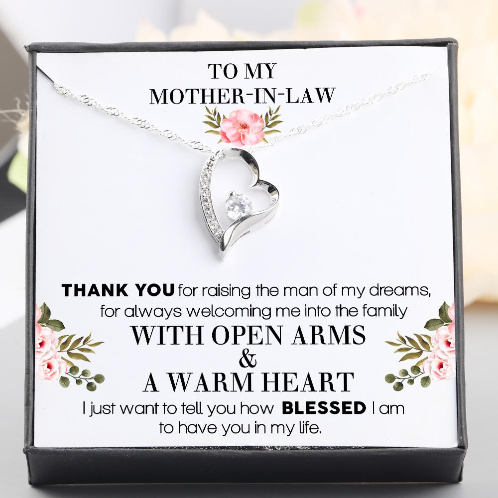 Heart Necklace - To My Mother-In-Law - From Daughter-In-Law - Thank You For Raising The Man Of My Dreams - Gnr19007