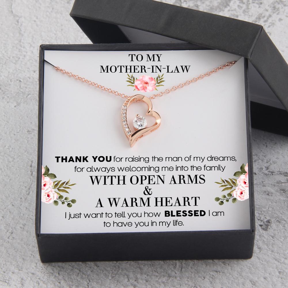 Heart Necklace - To My Mother-In-Law - From Daughter-In-Law - Thank You For Raising The Man Of My Dreams - Gnr19007