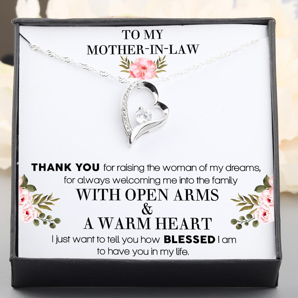 Heart Necklace - To My Mother-In-Law - From Son-In-Law - Thank You For Raising The Woman Of My Dreams - Gnr19008
